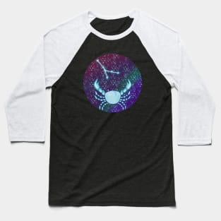 Cancer Zodiac Sign Crab with Constellation Baseball T-Shirt